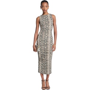 Michael Kors Women’s Ruch Midi Dress(Soft Ecru)