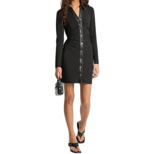 Michael Kors Women’s Ruch Mini Shirt Dress(Black)