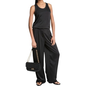 Michael Kors Women’s Satin Wide Leg Pant(Black)