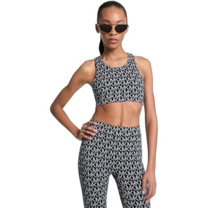 Michael Kors Women’s Scoop Neck Sport Bra(Black)