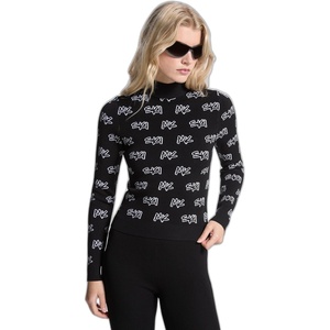 Michael Kors Women’s Ski Mk Mock Neck Sweater(Black)