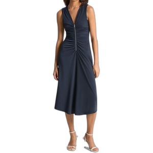 Michael Kors Women’s Sleeveless Midi Dress(Midnight Blue)