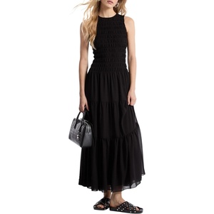 Michael Kors Women’s Smocked Tank Dress(Black)