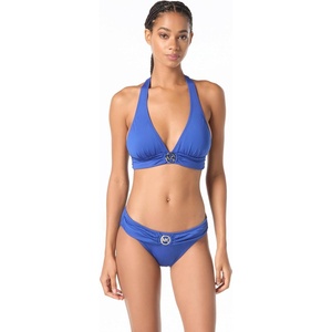 Michael Kors Women’s Solid Logo Ring Halter Top(Bright Royal)