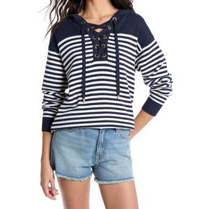 Michael Kors Women’s Stripe Lace Front Tunic(Midnight Blue)