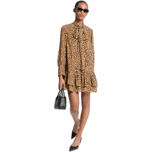 Michael Kors Women’s Tie Neck Mini Dress(Marigold)