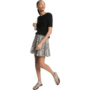 Michael Kors Women’s Tier Mini Skirt(Soft Ecru)