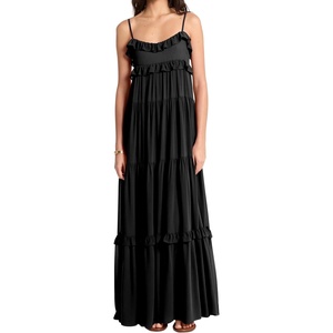 Michael Kors Women’s Tiered Maxi Dress(Black)