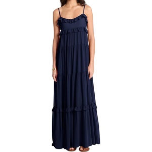 Michael Kors Women’s Tiered Maxi Dress(Midnight Blue)