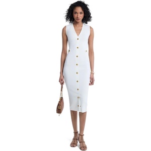 Michael Kors Women’s V Neck Tank Midi Dress(Bone)