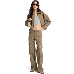 Michael Kors Women’s Wide Leg Cargo Pants(Safari Green)