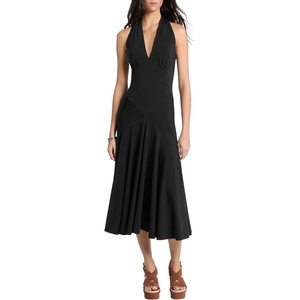 Michael Kors Women’s Women’s Halter Midi Dress(Black)