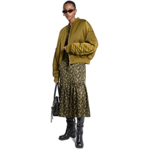 Michael Kors Women’s Zip Front Filled Bomber(Pistachio)