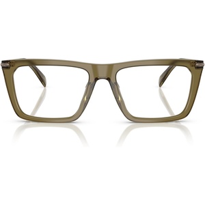 Michael Kors mens Mk4157u Echo Park Universal Fit Rectangular Prescription Eyewear Frames(Olive Transparent/Demo Lens)