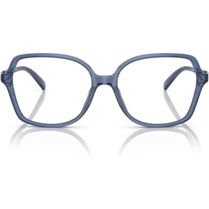 Michael Kors womens Mk4111u Bernal Universal Fit Square Prescription Eyewear Frames(Blue Transparent/Demo Lens)
