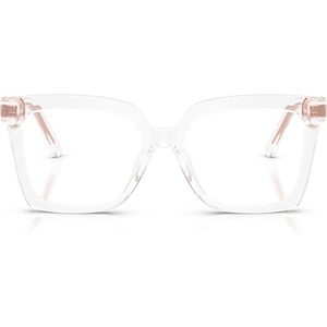 Michael Kors womens Mk4119u Nassau Universal Fit Square Prescription Eyewear Frames(Crystal/Demo Lens)