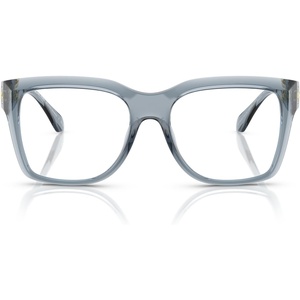 Michael Kors womens Mk4144u Sarasota Universal Fit Square Prescription Eyewear Frames(Denim Transparent/Demo Lens)