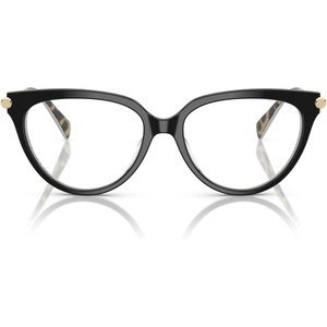 Michael Kors womens Mk4151u Windham Universal Fit Cat Eye Prescription Eyewear Frames(Black/Amber Tortoise/Demo Lens)