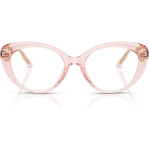 Michael Kors womens Mk4181u St. Thomas Universal Fit Oval Prescription Eyewear Frames(Light Pink Transparent/Demo)