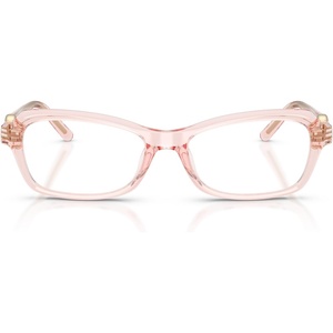 Michael Kors womens Mk4182u Hakone Universal Fit Round Prescription Eyewear Frames(Light Pink Transparent/Demo)