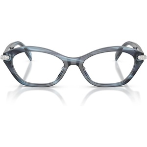 Michael Kors womens Mk4186bu Saint Lucia Universal Fit Oval Prescription Eyewear Frames(Denim Horn/Demo)