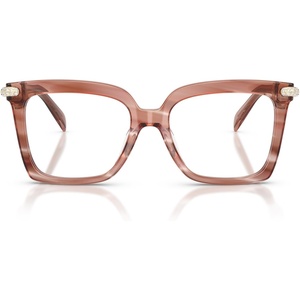 Michael Kors womens Mk4191bu Exumas Universal Fit Square Prescription Eyewear Frames(Pink Horn/Demo)