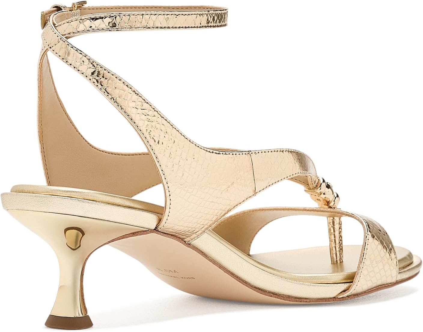 image:imageMICHAEL Michael Kors Cherie Mid SandalsEmbossed SnakePale Gold