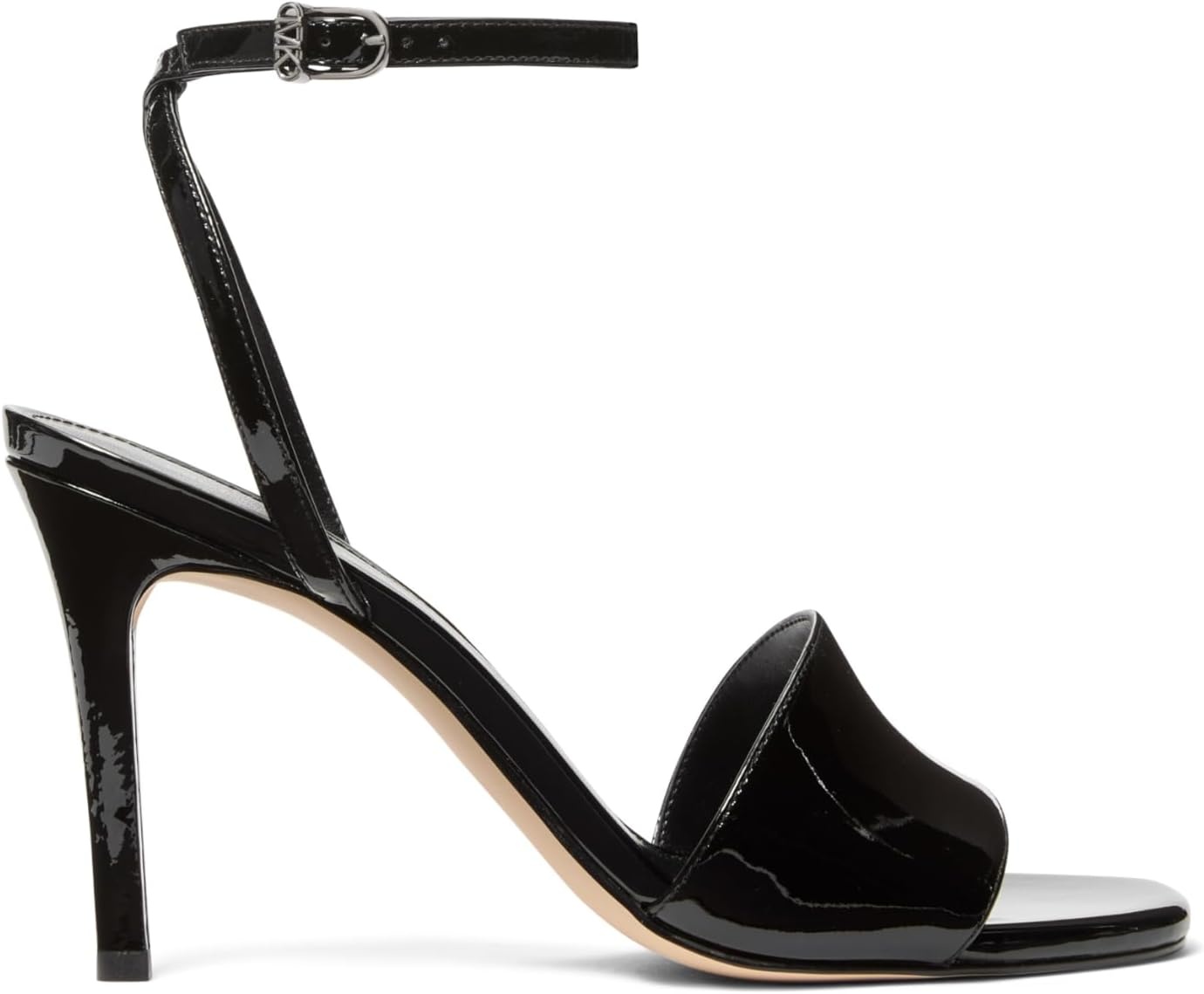 image:imageMICHAEL Michael Kors Elyse Heeled SandalsBlackPatent Leather