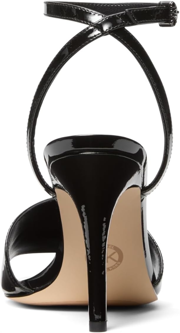 image:imageMICHAEL Michael Kors Elyse Heeled SandalsBlackPatent Leather