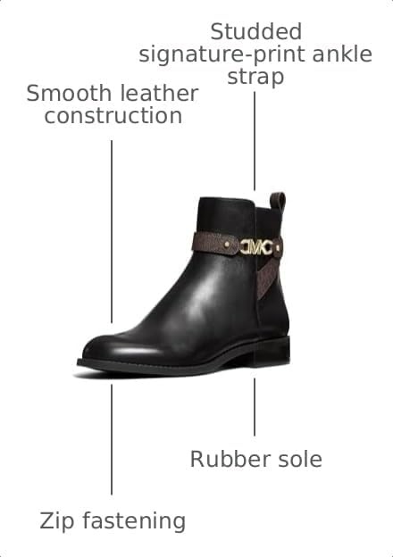 image:imageMICHAEL Michael Kors Farrah Flat BootieBlackVachetta LeatherSignature