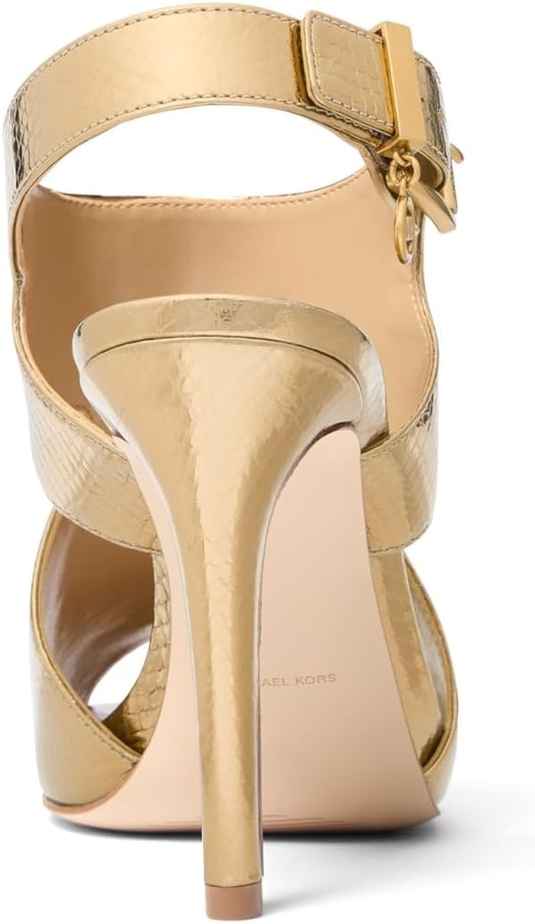 image:imageMICHAEL Michael Kors Harper Heeled SandalsMetallic LeatherAntique Gold