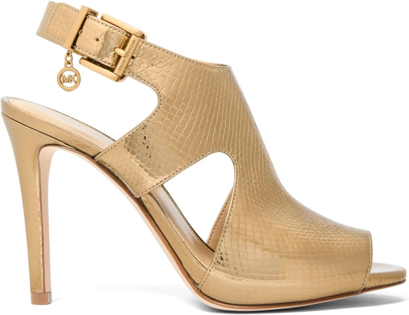 image:imageMICHAEL Michael Kors Harper Heeled SandalsMetallic LeatherAntique Gold
