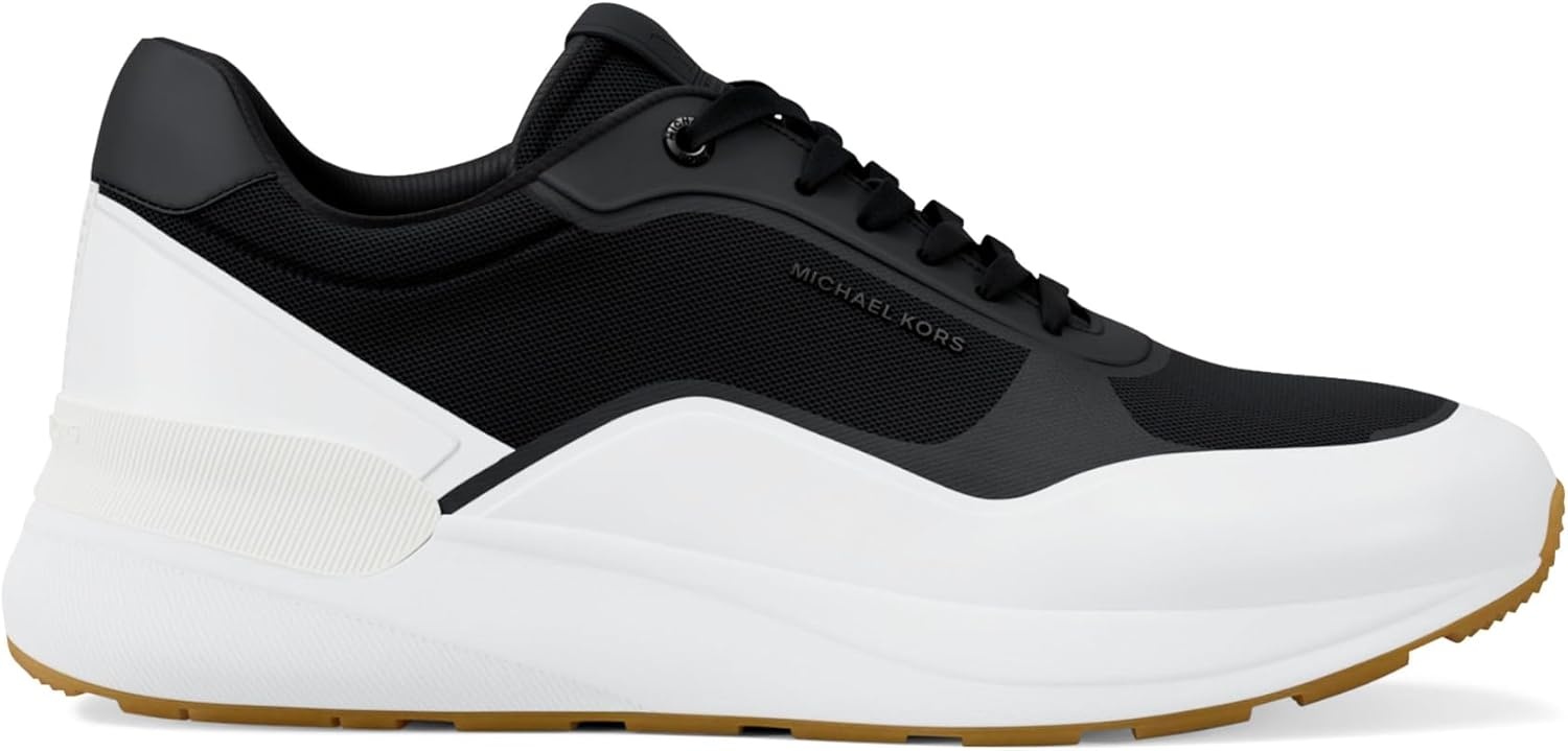 image:imageMichael Kors Mens Trevor TrainerRubberized NappaBlackOptic White