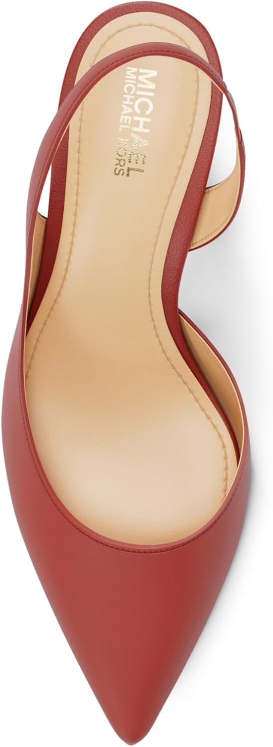 image:imageMichael Kors Womens Alina Flex Sling Pump ShoesLeatherCrimson