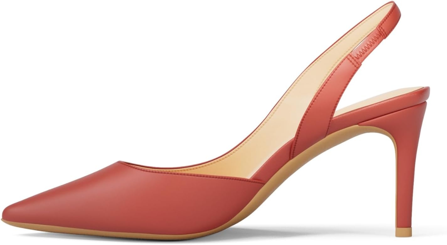 image:imageMichael Kors Womens Alina Flex Sling Pump ShoesLeatherCrimson
