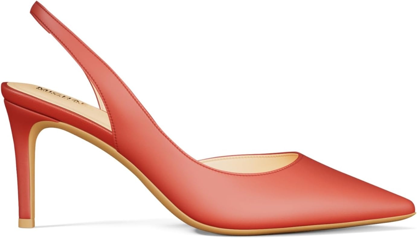 image:imageMichael Kors Womens Alina Flex Sling Pump ShoesLeatherCrimson