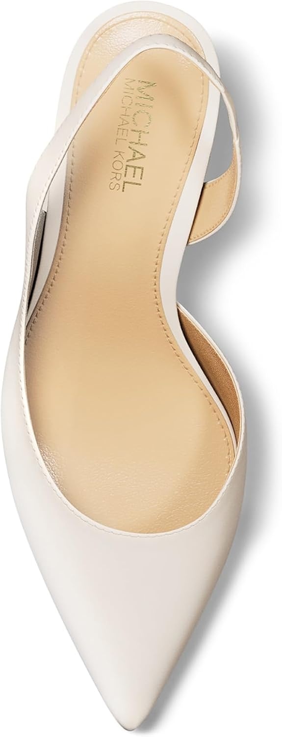 image:imageMichael Kors Womens Alina Flex Sling Pump ShoesLeatherLight Cream