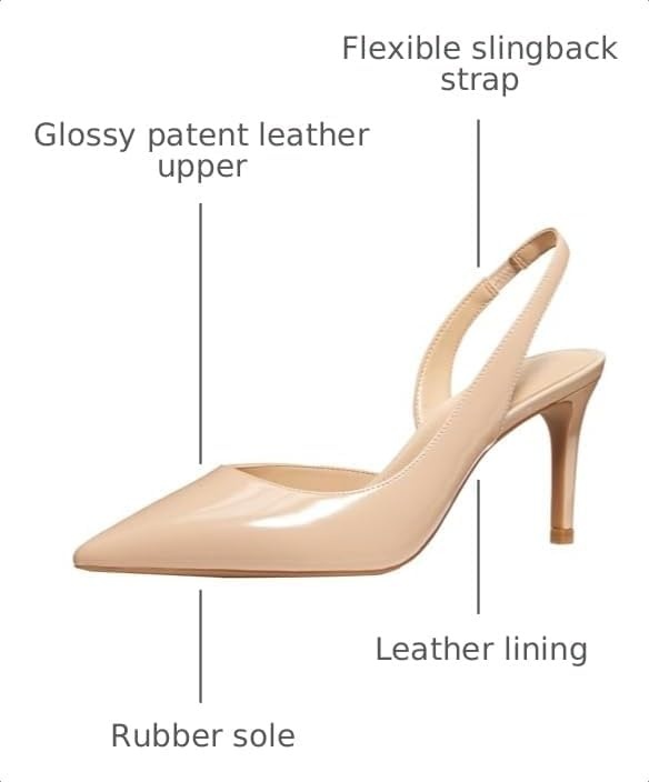image:imageMichael Kors Womens Alina Flex Sling Pump ShoesPatent LeatherLight Blush