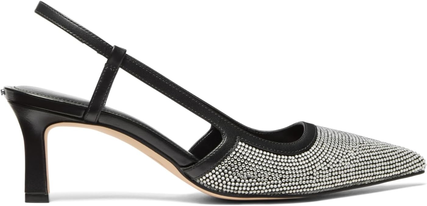 image:imageMichael Kors Womens Alora Mid Sling PumpBlackSuede