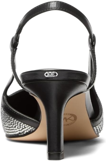 image:imageMichael Kors Womens Alora Mid Sling PumpBlackSuede