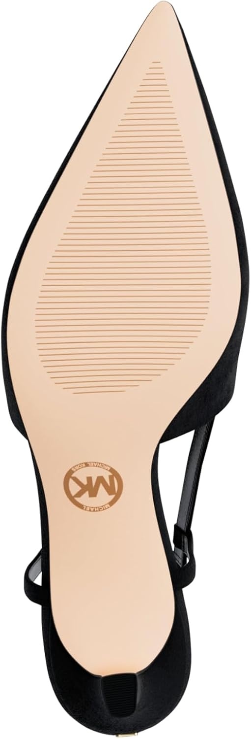 image:imageMichael Kors Womens Alora Mid Sling PumpBlackSuede
