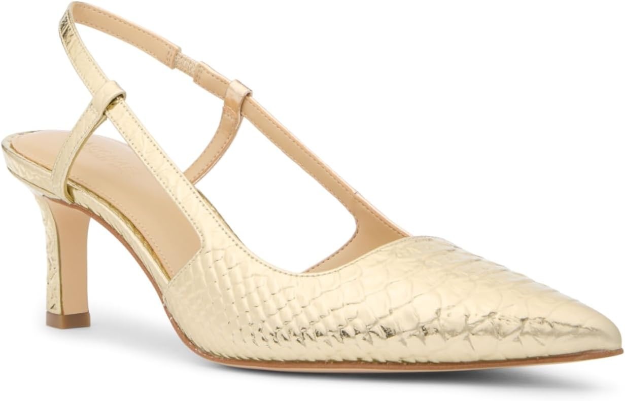 image:imageMichael Kors Womens Alora Mid Sling PumpPale Gold