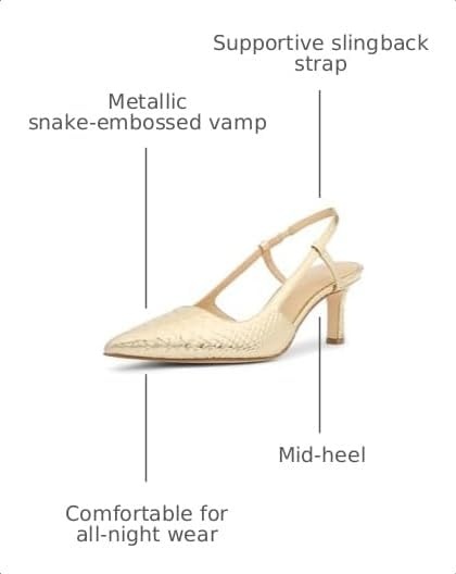 image:imageMichael Kors Womens Alora Mid Sling PumpPale Gold