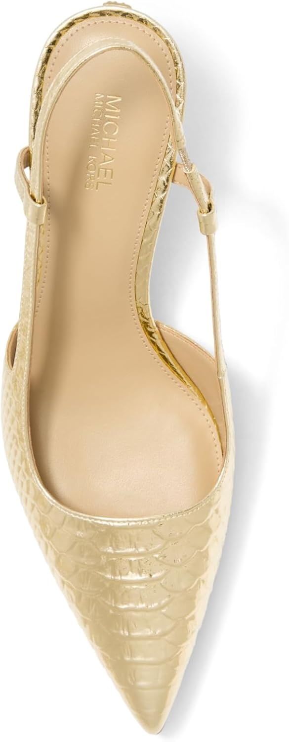 image:imageMichael Kors Womens Alora Mid Sling PumpPale Gold
