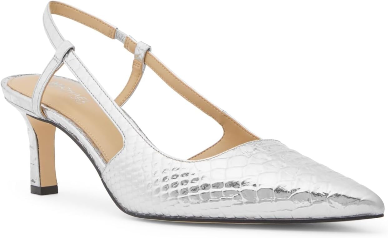 image:imageMichael Kors Womens Alora Mid Sling PumpSilver