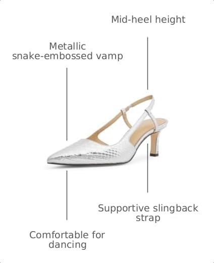 image:imageMichael Kors Womens Alora Mid Sling PumpSilver