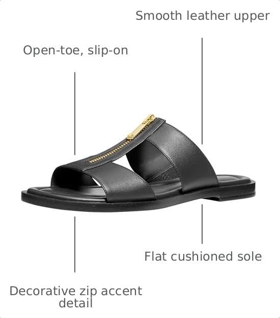image:imageMichael Kors Womens Berkley Flat SandalLeatherBlack