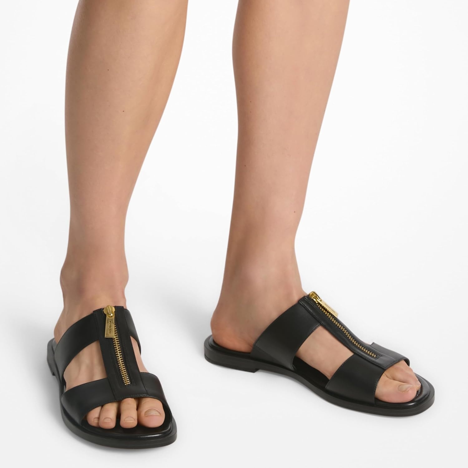 image:imageMichael Kors Womens Berkley Flat SandalLeatherBlack