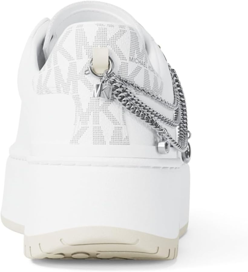 image:imageMichael Kors Womens Dottie Lace Up SneakerHeart ChainOptic White
