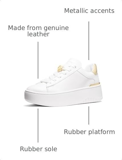 image:imageMichael Kors Womens Dottie Lace Up SneakerPale Gold